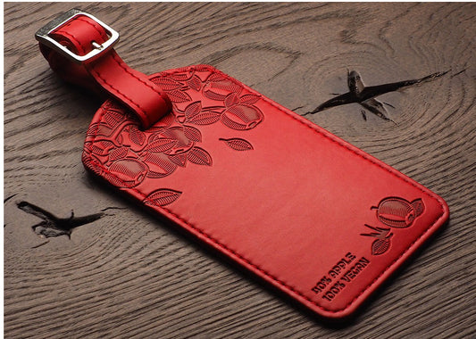 Etiquette Bagage en cuir vegan personnalisée