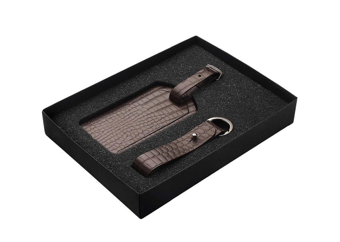 Coffret cadeau maroquinerie personnalisé en cuir