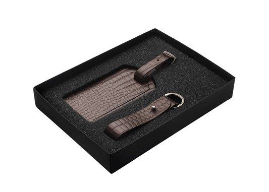 Coffret cadeau maroquinerie personnalisé en cuir