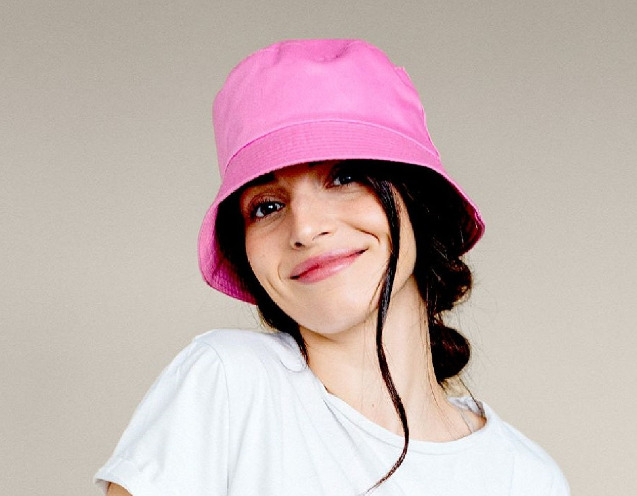 Bob unisexe en polyester rose