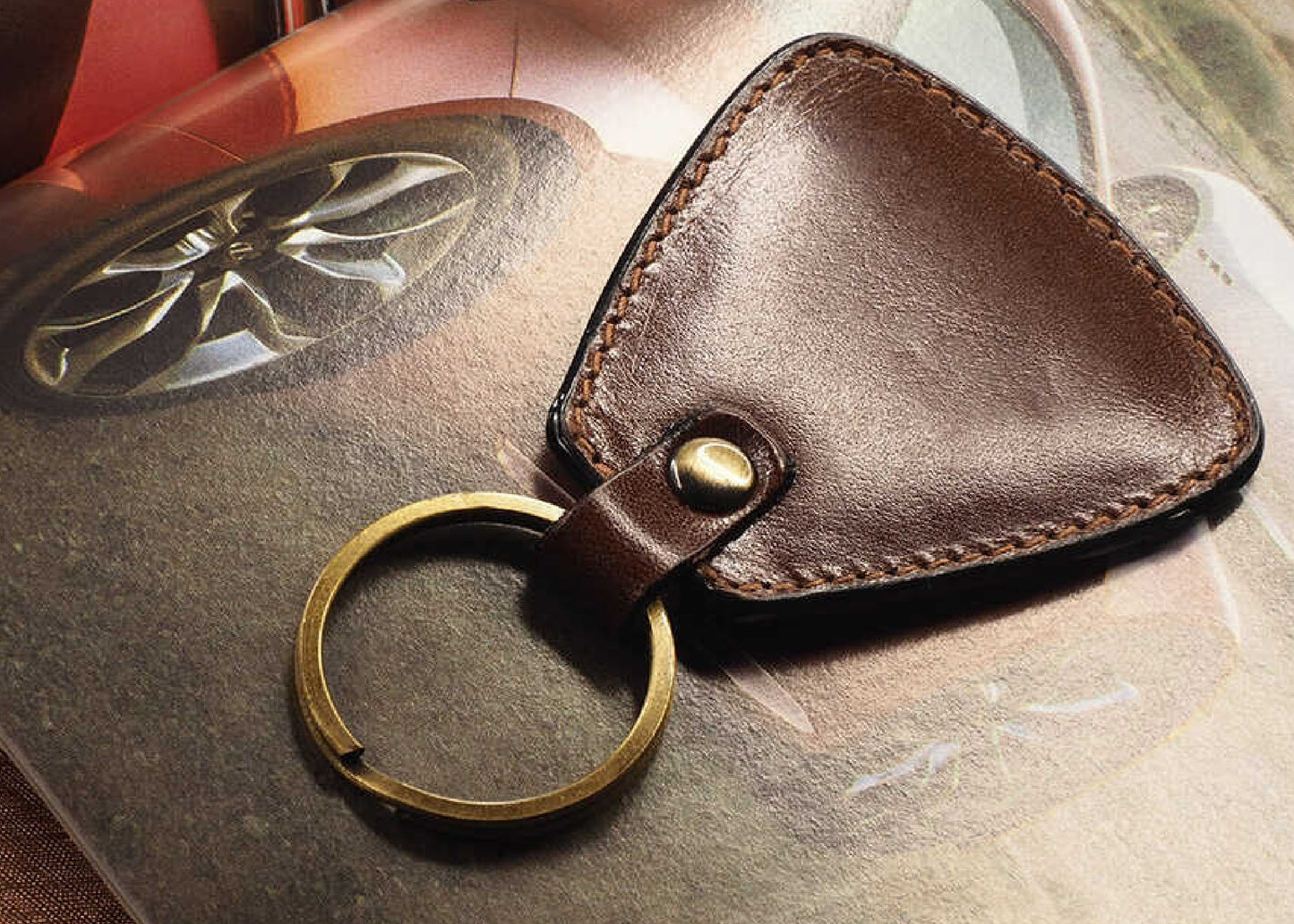 Porte clés en cuir personnalisé