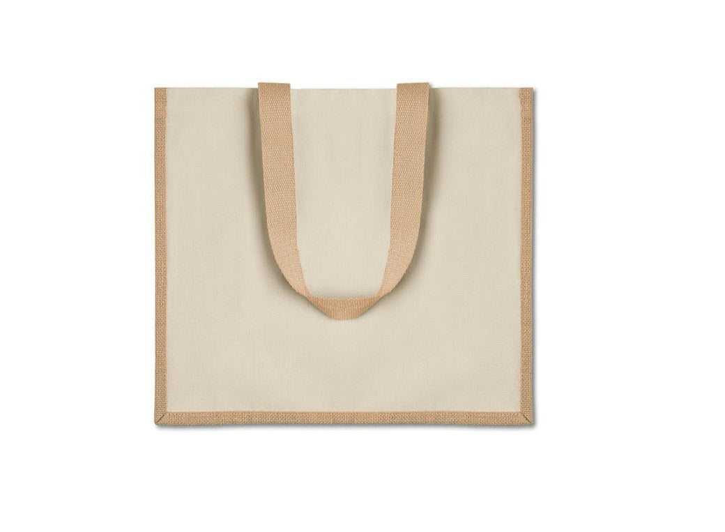 Sac plage en toile jute personnalisé