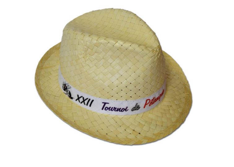 Chapeau paillé personnalisé