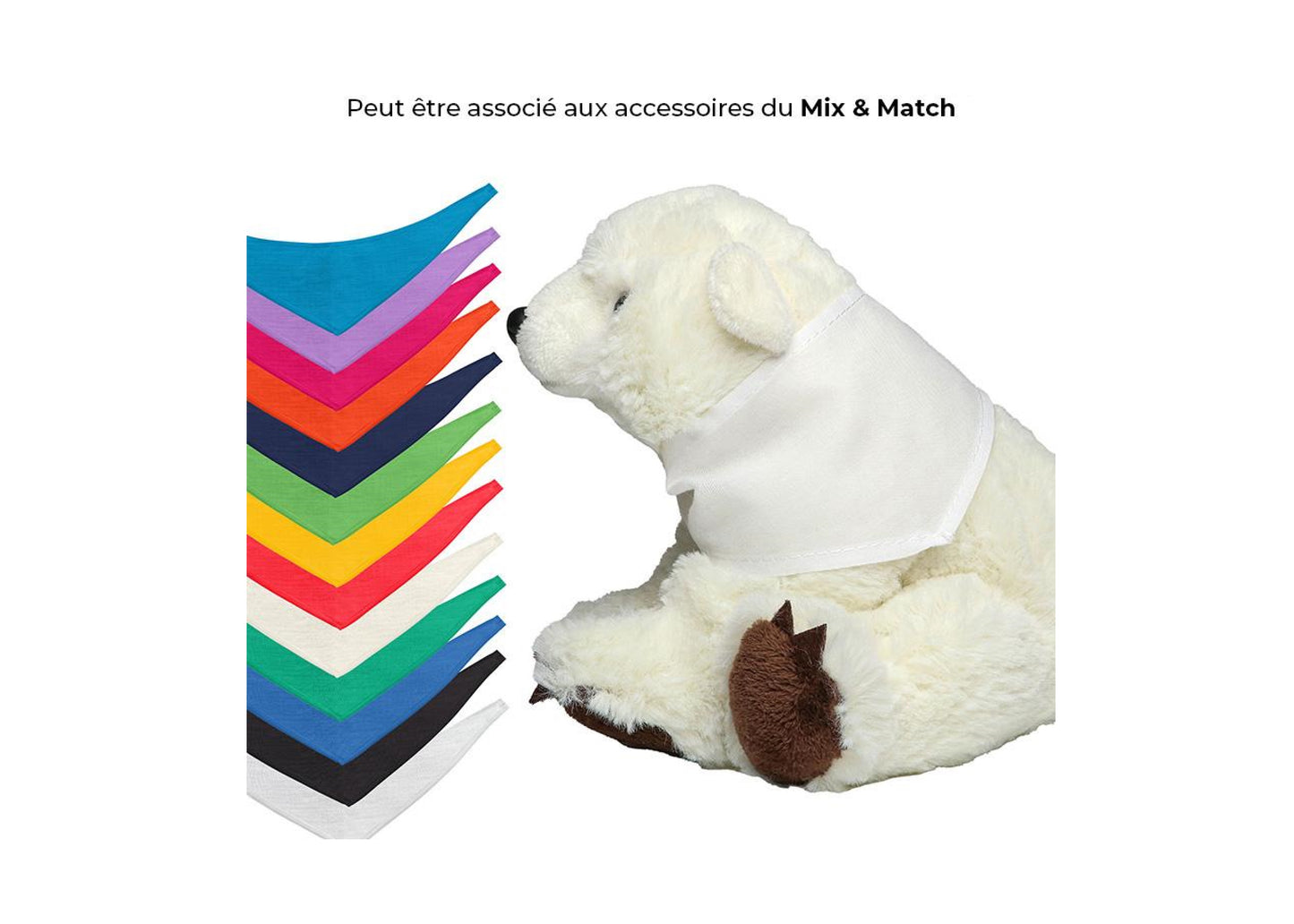 Peluche Ours polaire 20 cm personnalisée