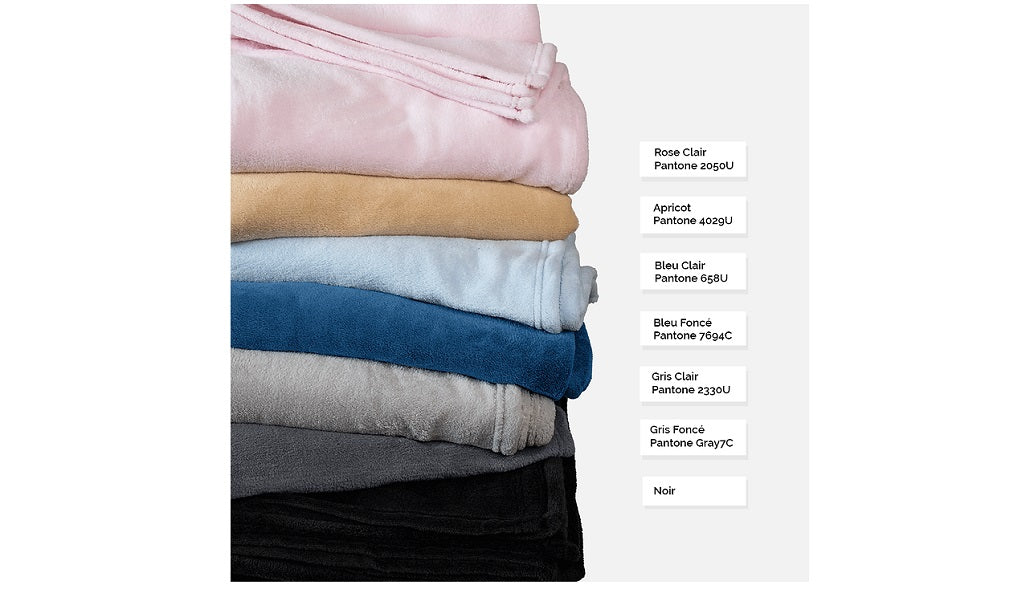 Plaid polaire personnalisé en broderie 260 gr/m²