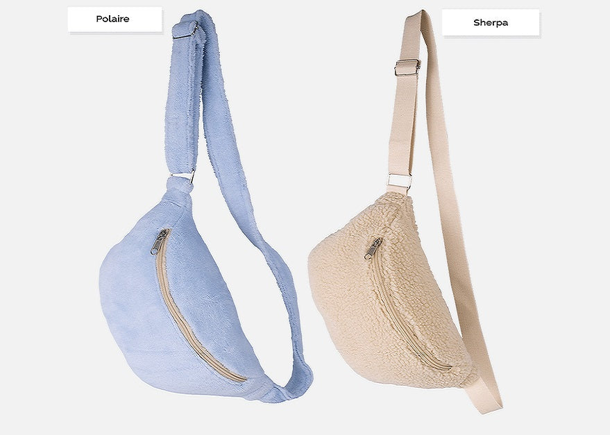 Sac banane en sherpa ou polaire personnalisé