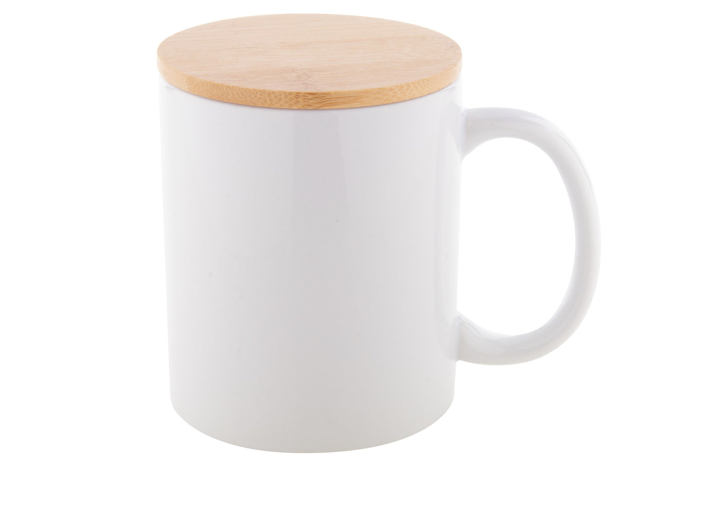 Mug avec couvercle en bois 300ml personnalisé