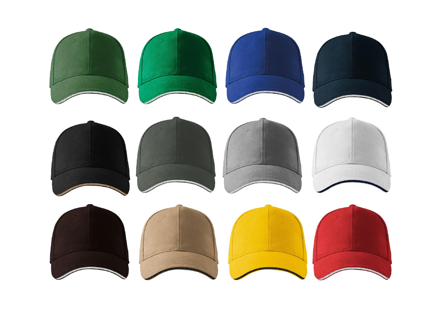 Casquette sandwich 6 panneaux personnalisée