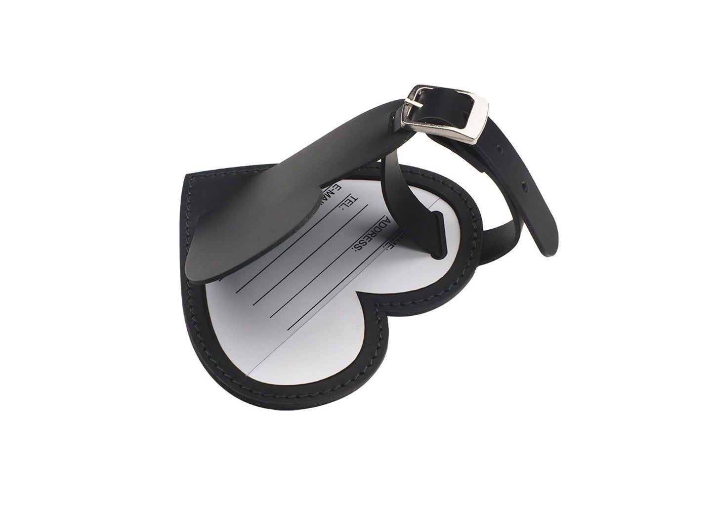 Etiquette de bagage en cuir recyclé personnalisée