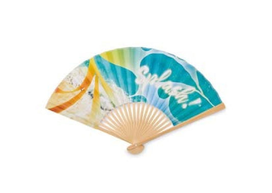 Éventail en bambou avec feuille en papier personnalisé