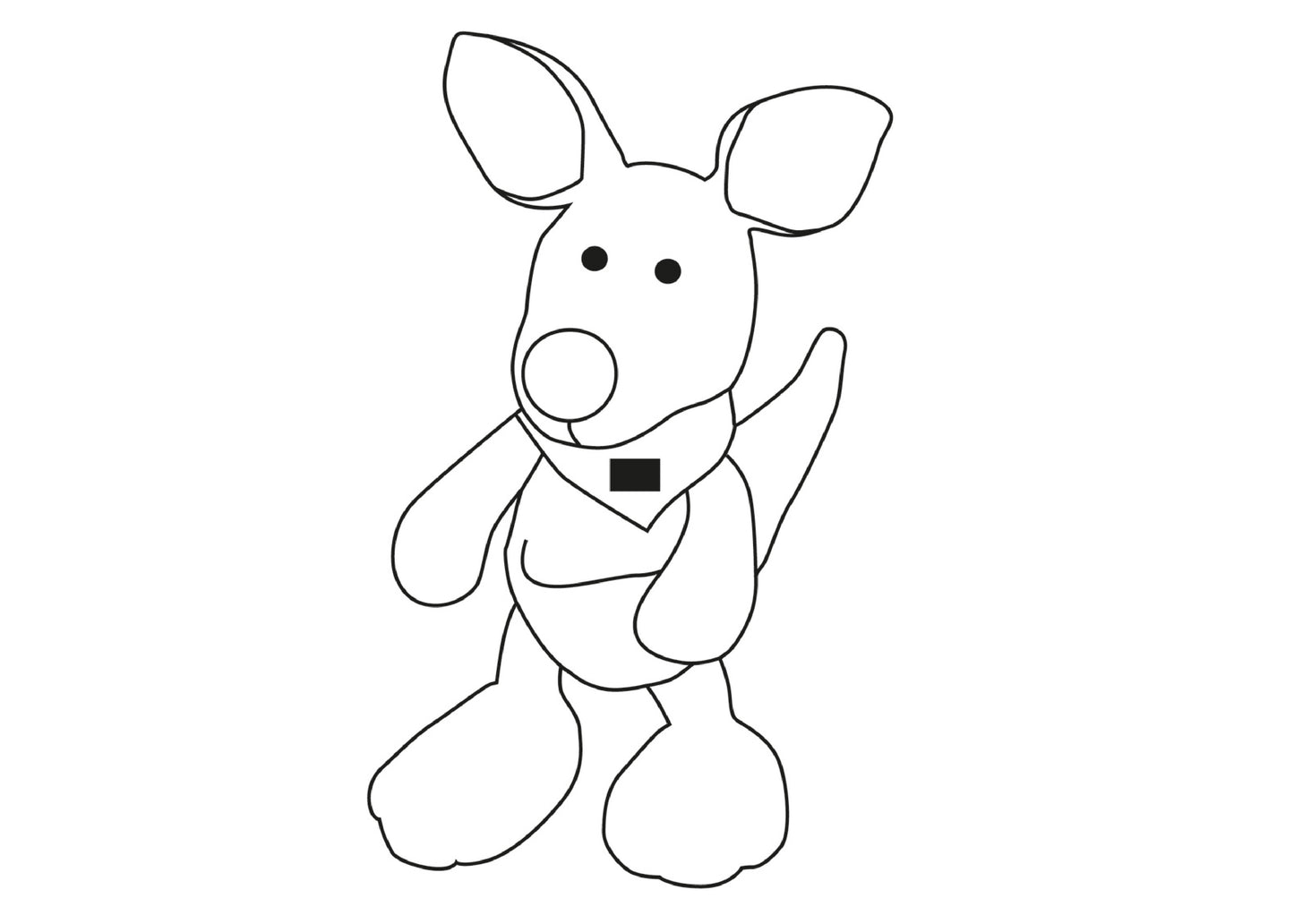 Peluche kangourou 18cm personnalisé