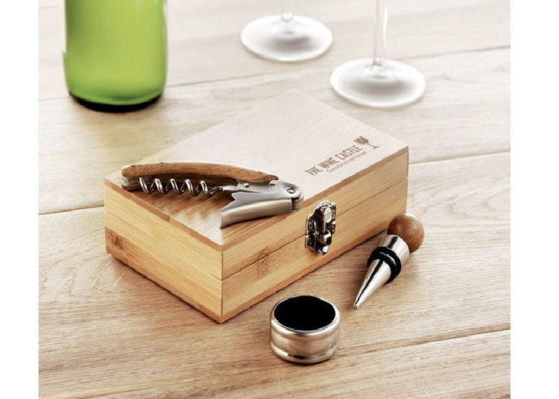 Coffret de sommelier en BAMBOU "personnalisé"