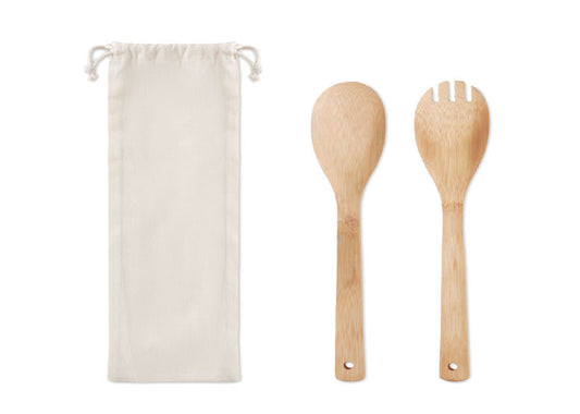 Ensemble couverts à salade en BAMBOU "personnalisé"