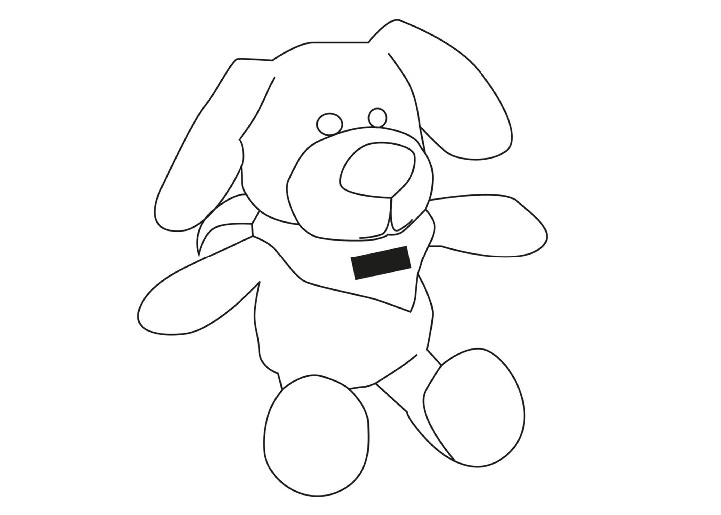 Peluche chien 18cm personnalisé