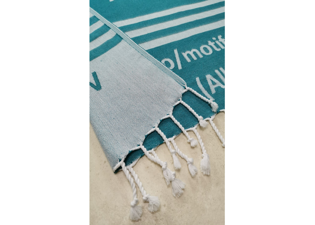 Fouta Jaquard en coton 320 gr/m2 personnalisée