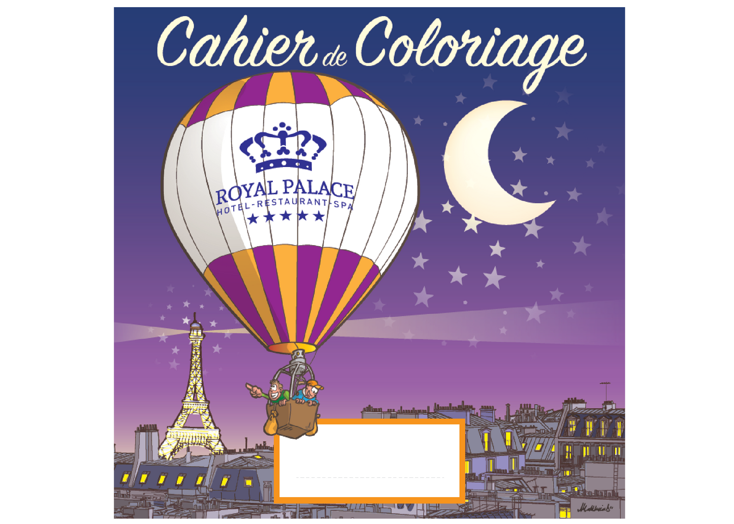 Cahier de coloriage personnalisé hôtellerie 14,8x14,8cm