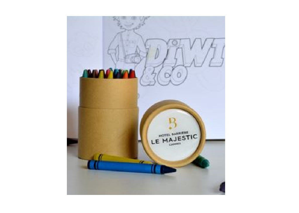 Tube de 30 Crayons en cire personnalisé