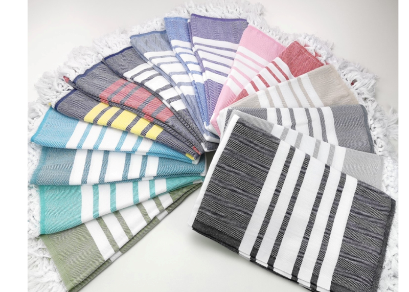 Fouta Chevron en coton 360 gr/m2 personnalisée