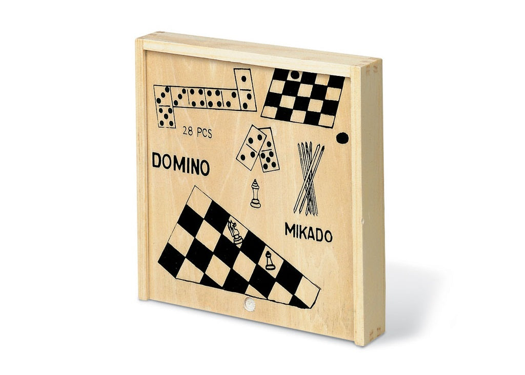 Coffret de 4 jeux en bois personnalisé