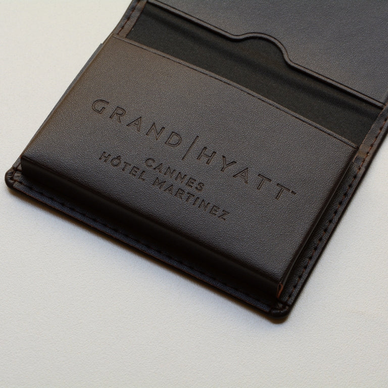 Porte carte personnalisée avec soufflet en simili cuir ou Rpet