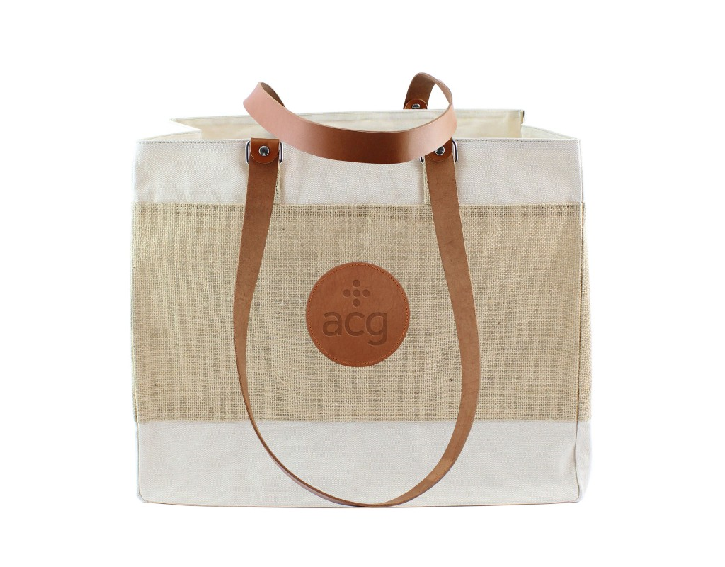 Sac de plage / ville en toile et cuir