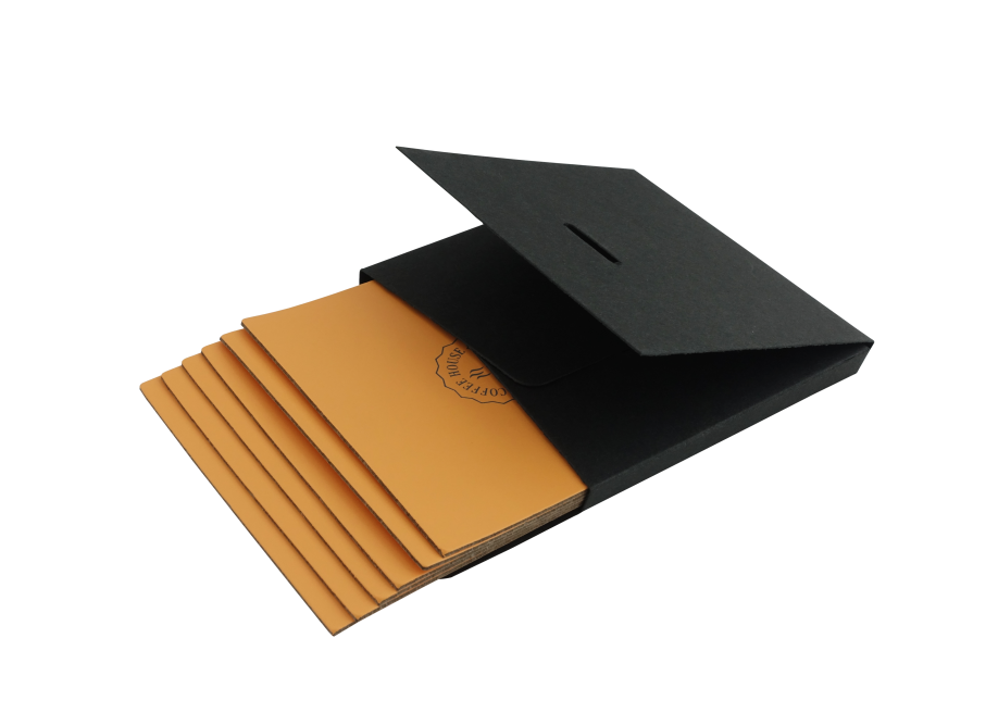 Sous-verres x6 en Cuir recyclé personnalisés