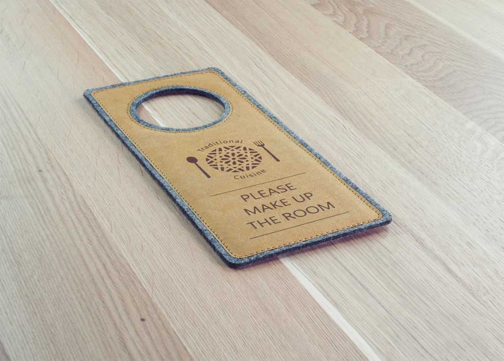 Pancarte de porte d'hôtel en Feutrine Personnalisée