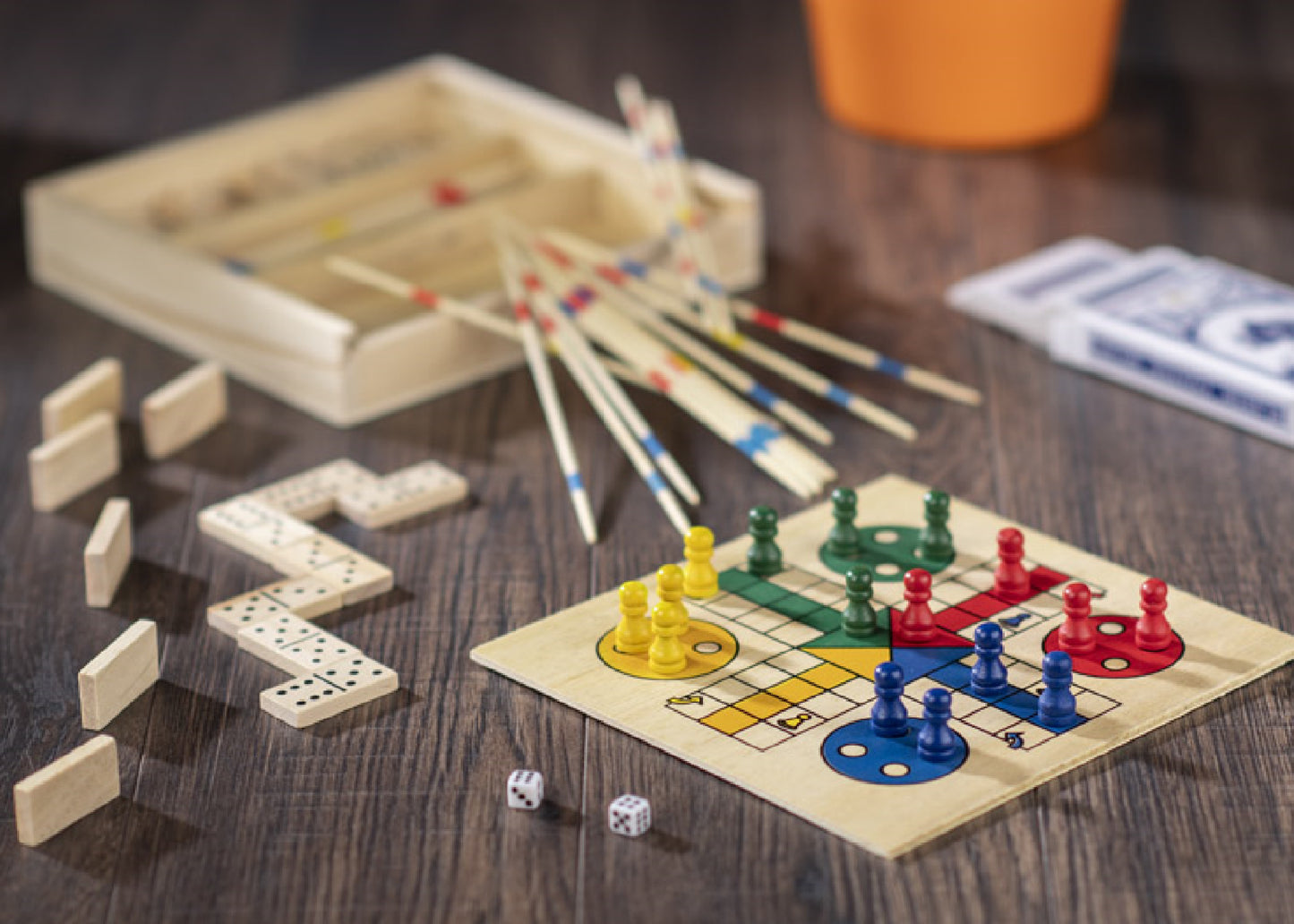 Set de 4 jeux en 1 en bois personnalisé