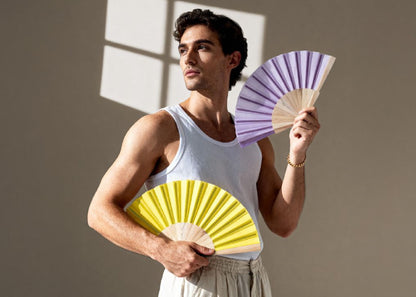 Éventail en bois 23cm personnalisé