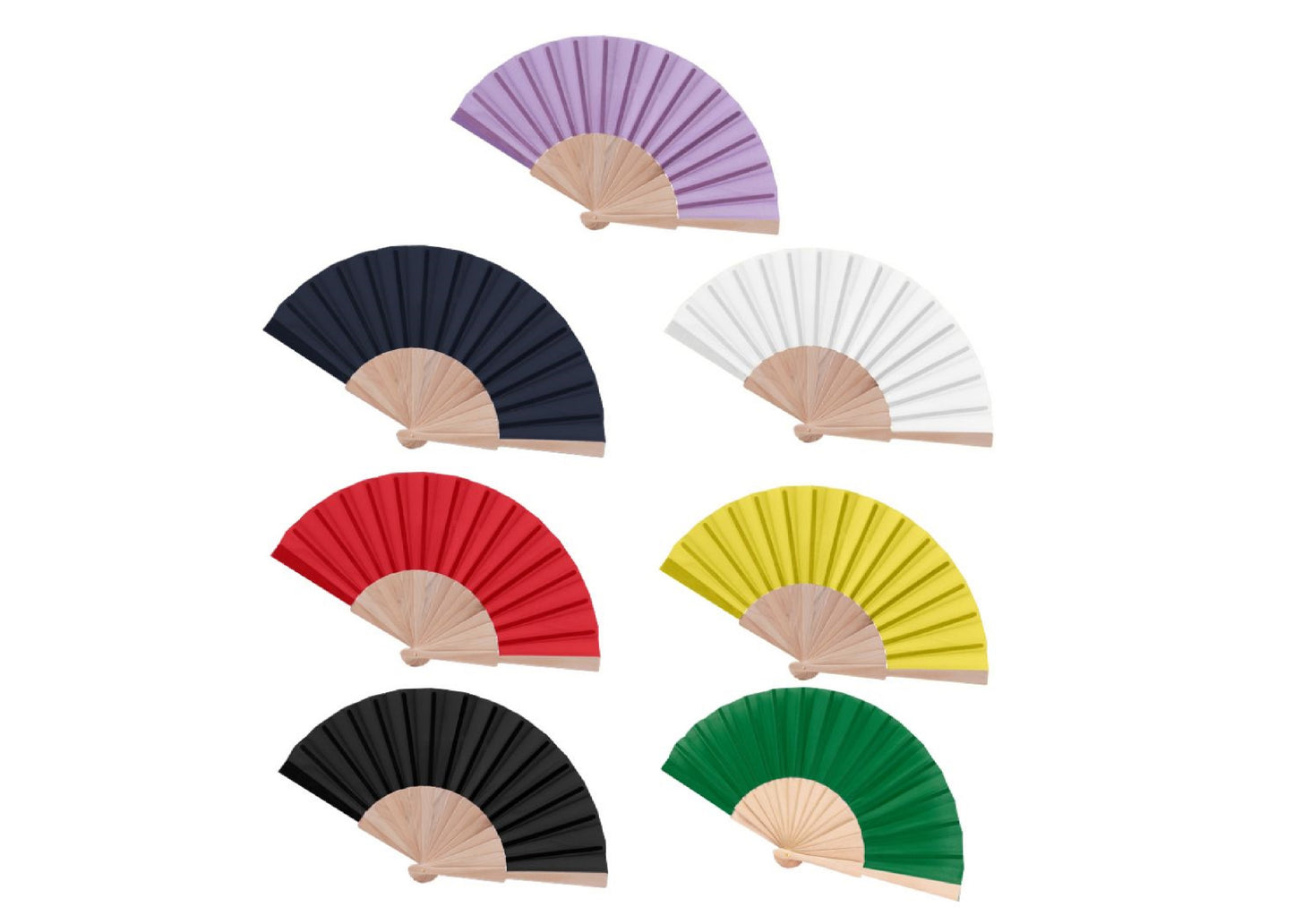 Éventail en bois 23cm personnalisé