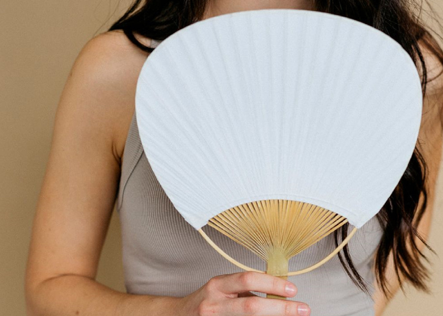 Éventail en bambou et papier personnalisé