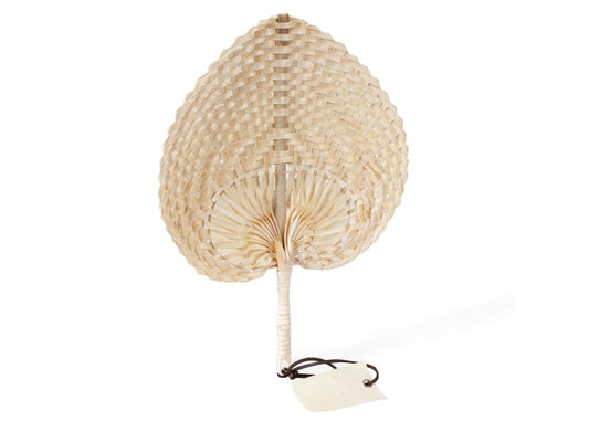 Éventail en paille personnalisé