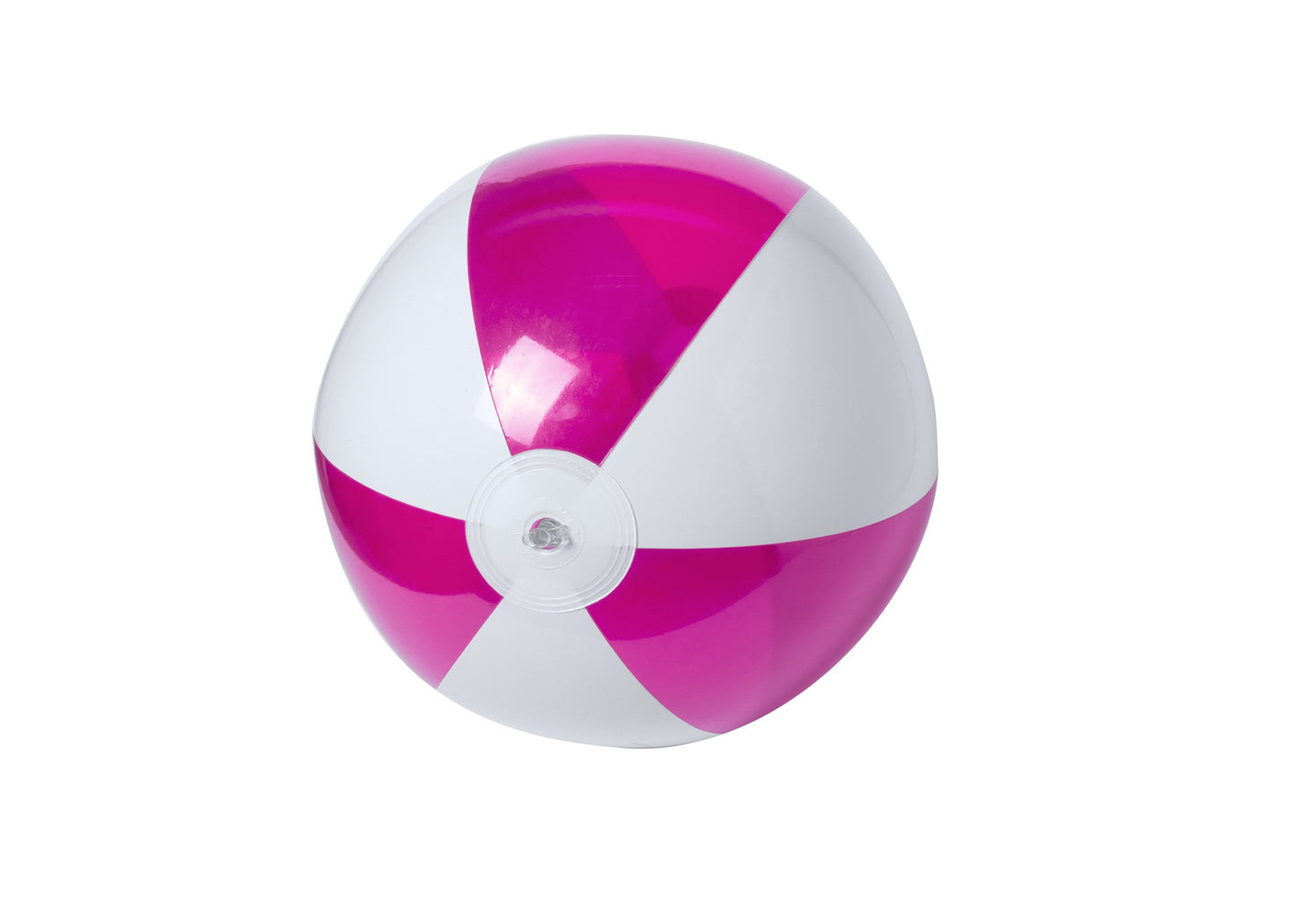 Ballon de plage rose et blanc en PVC