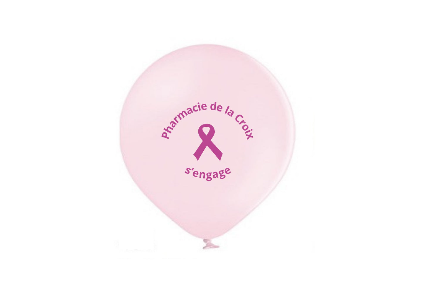 Pack ballons octobre rose avec marquage personnalisé