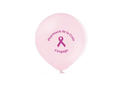 Pack ballons octobre rose avec marquage personnalisé