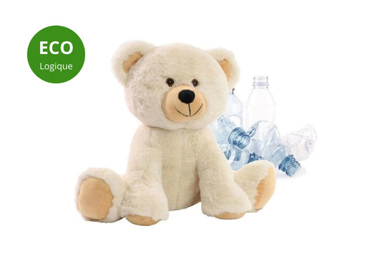 Peluche Ourson blanc 20 cm écologique personnalisée