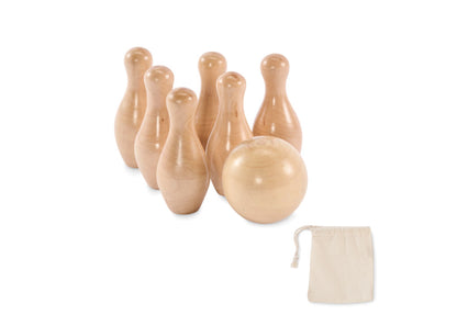 Mini jeu de quilles en bois personnalisé