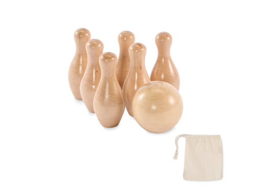 Mini jeu de quilles en bois personnalisé