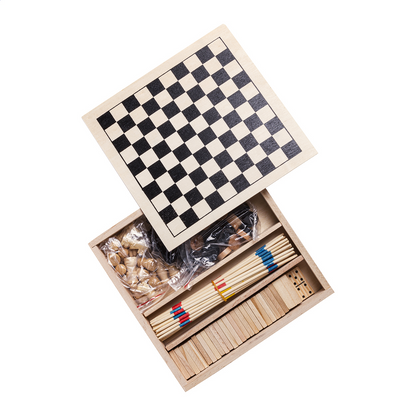 Coffret de 4 jeux en bois personnalisé