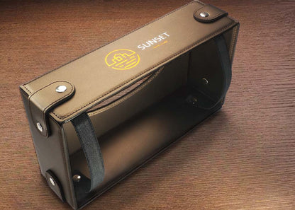 Boîte à mouchoirs en cuir recyclé PL3094