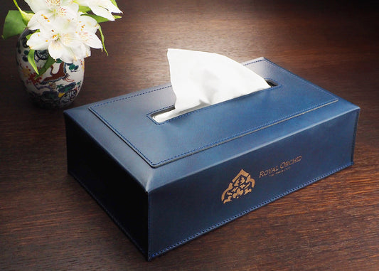 Boîte à mouchoirs en cuir recyclé PL4804