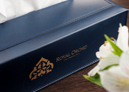 Boîte à mouchoirs en cuir recyclé PL4804