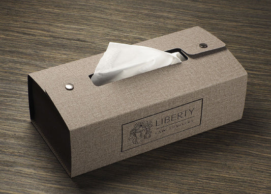 Boîte à mouchoirs en simili cuir PJ1321