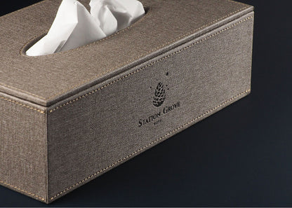 Boîte à mouchoirs en simili cuir PL2321