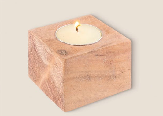 Bougeoir en bois personnalisé