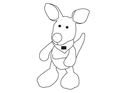 Peluche kangourou 18cm personnalisé