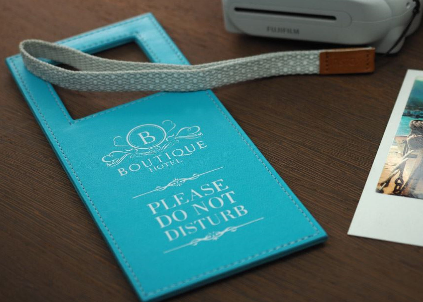 Pancarte de porte d'hôtel personnalisée en Simili Cuir