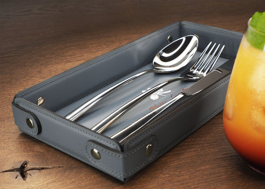 Plateau d'accueil en cuir recyclé PL655094