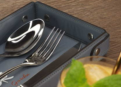 Plateau d'accueil en cuir recyclé PL655094