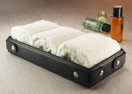 Plateau d'accueil en cuir recyclé PL663281